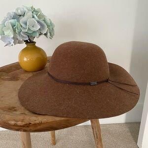 LIKE NEW Pistil Brown Wool Rope Winter Fall Floppy Hat Wide Brim